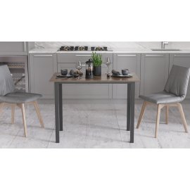 Стол универсальный Knap Ferrum-decor 750x1000x600 Черный металл ДСП Дуб Сонома Трюфель 16 мм (KNAP005)