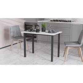 Стол универсальный Knap Ferrum-decor 750x1000x600 Черный металл ДСП Белый 16 мм (KNAP001)