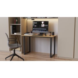 Стол письменный Кнап 2 Ferrum-decor 750x1000x700 Черный металл ДСП Дуб Артизан 16 мм (KNAP2030)