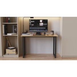 Стіл письмовий Кнап 2 Ferrum-decor 750x1000x700 Чорний метал ДСП Дуб Артізан 16 мм (KNAP2030)