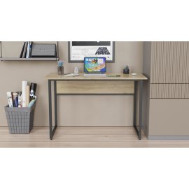 Письменный стол Ferrum-decor Коди 75x100x60 черный ДСП Дуб Сонома 16мм