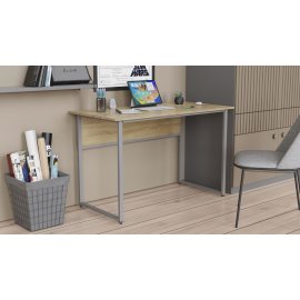 Комп'ютерний стіл Ferrum-decor Коді 75x100x60 сірий ДСП Дуб Сонома 16мм