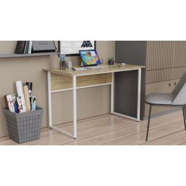 Письменный стол Ferrum-decor Коди 75x100x60 белый ДСП Дуб Сонома 16мм