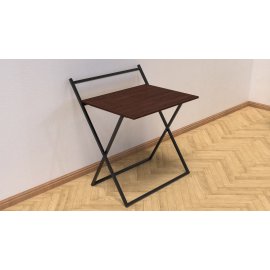 Стол трансформер Компакт 1 Ferrum-decor 750x790x720 Черный металл ДСП Венге Магия 16 мм (KOM103)
