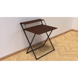 Стол трансформер Компакт 2 Ferrum-decor 750x790x720 Черный металл ДСП Венге Магия 16 мм (KOM203)