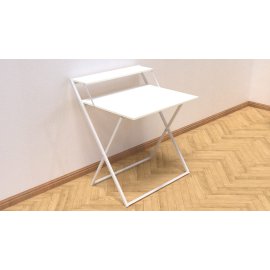 Стол трансформер Компакт 2 Ferrum-decor 750x790x720 Белый металл ДСП Белый 16 мм (KOM208)