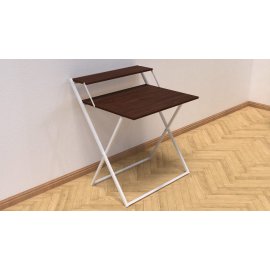 Стол трансформер Компакт 2 Ferrum-decor 750x790x720 Белый металл ДСП Венге Магия 16 мм (KOM210)
