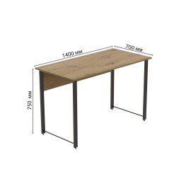 Комп'ютерний стіл Ferrum-decor Курт 75x140x70 чорний ДСП Дуб Артізан 16мм (KURT2264)