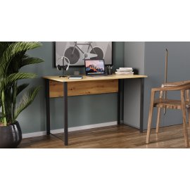 Комп'ютерний стіл Ferrum-decor Курт 75x140x70 чорний ДСП Дуб Артізан 16мм (KURT2264)