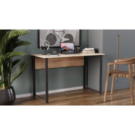 Компьютерный стол Ferrum-decor Курт 75x120x60 черный ДСП Дуб Сан-Марино 16мм