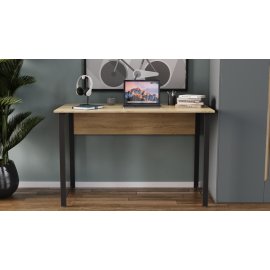 Комп'ютерний стіл Ferrum-decor Курт 75x100x60 чорний ДСП Дуб Сонома 16мм