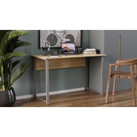 Письменный стол Ferrum-decor Курт 75x140x60 серый ДСП Дуб Сонома 16мм