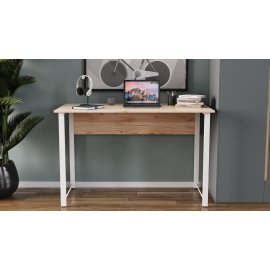 Компьютерный стол Ferrum-decor Курт 75x100x60 белый ДСП Дуб Сан-Марино 16мм
