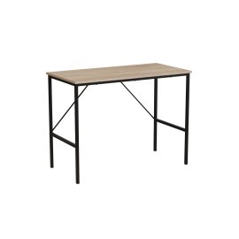 Стол письменный Line Тайм Ferrum-decor 750x1000x500 Черный металл ДСП Дуб Сонома 16 мм (TIME104)