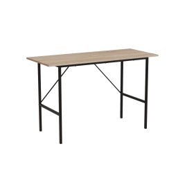 Стол письменный Line Тайм Ferrum-decor 750x1200x500 Черный металл ДСП Дуб Сонома 16 мм (TIME118)