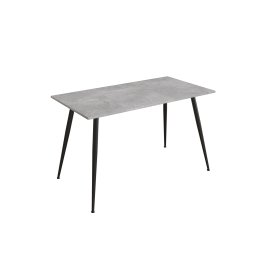 Стол кухонный Марсель 40 Ferrum-decor 75x120x60 Черный металл ДСП Бетон 16 мм (MAR4000)