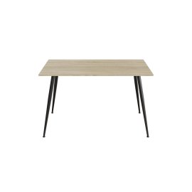 Стіл кухонний Марсель 40 Ferrum-decor 75x120x70 Чорний метал ДСП Дуб Сонома 16 мм (MAR4011)
