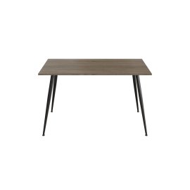 Стол кухонный Марсель 40 Ferrum-decor 75x120x60 Черный металл ДСП Дуб Сонома Трюфель 16 мм (MAR4004)