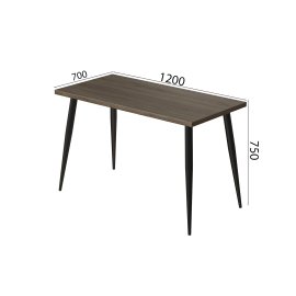 Стіл кухонний Марсель 50 Ferrum-decor 75x120x70 Чорний метал ДСП Дуб Сонома Трюфель 32 мм (MAR5012)