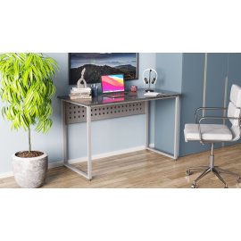 Компьютерный стол Ferrum-decor Майк 75x100x60 серый ДСП Сосна Кембра 16мм