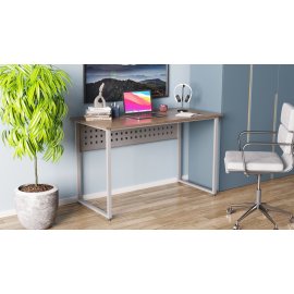 Письменный стол Ferrum-decor Майк 75x100x60 серый ДСП Дуб Сонома Трюфель 16мм
