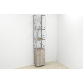 Этажерка 4/34 Ferrum-decor Серии Конект с тумбой  179x34x28 Серый ДСП Сонома Трюфель (FD1060)