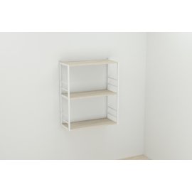 Книжная полка универсальная Ferrum-decor Стим 2 74x63x26 белый ДСП Дуб Сонома 16мм