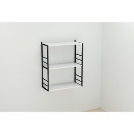 Книжная полка универсальная Ferrum-decor Стим 1 38x63x26 серый ДСП Дуб Сонома 16мм