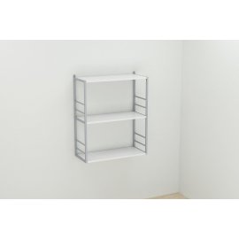 Книжная полка универсальная Ferrum-decor Стим 2 74x63x26 белый ДСП Сосна Кембра 16мм (XK00048)