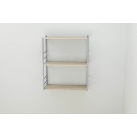 Книжная полка универсальная Ferrum-decor Стим 2 74x63x26 серый ДСП Дуб Сонома 16мм