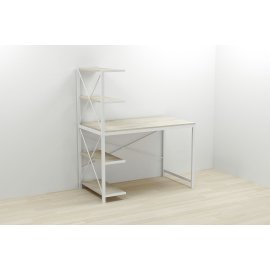Компьютерный стол Ferrum-decor Джек 75x120x60 Белый ДСП Сонома (DJEK0011)