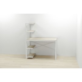 Компьютерный стол Ferrum-decor Джек 75x120x60 Белый ДСП Сонома (DJEK0011)