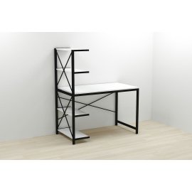 Компьютерный стол Ferrum-decor Джек 75x120x60 Черный ДСП Белое (DJEK0001)