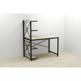 Компьютерный стол Ferrum-decor Джек 75x140x60 Черный ДСП Сонома (DJEK0025)