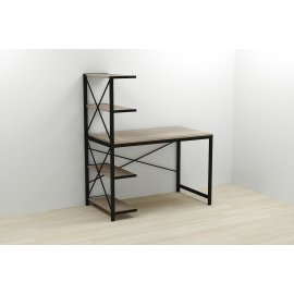 Компьютерный стол Ferrum-decor Джек 75x120x60 Черный ДСП Сонома Трюфель (DJEK0005)