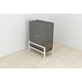 Підставка для системного блоку Ferrum-decor Нікі 21x24x45 Білий ДСП Сонома Трюфель 16мм (NIK0012)