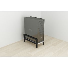 Підставка для системного блоку Ferrum-decor Нікі 21x24x45 Чорний ДСП Біле 16мм (NIK0001)