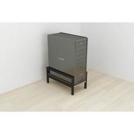 Підставка для системного блоку Ferrum-decor Нікі 21x24x45 Чорний ДСП Сонома Трюфель 16мм (NIK0005)