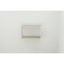 Книжная полка универсальная Ferrum-decor Стим 1 38x63x26 белый ДСП Дуб Сонома 16мм