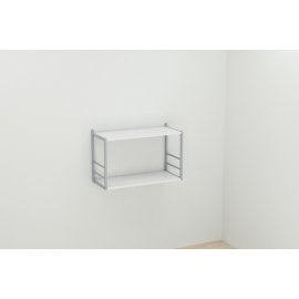 Книжная полка универсальная Ferrum-decor Стим 1 38x63x26 серый ДСП Белое 16мм