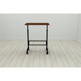 Стол приставной Ferrum-decor Амиго 62x60x40 металл Черный ДСП Венге 16мм (AMI0003)