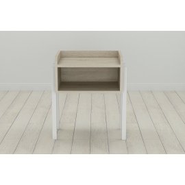 Тумба модульная Ferrum-decor Джузи 540x450x320 металл Белый ДСП Сонома 16 мм (DJU0011)
