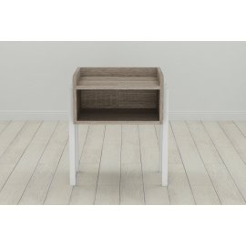 Тумба модульная Ferrum-decor Джузи 540x450x320 металл Белый ДСП Сонома Трюфель 16 мм (DJU0012)