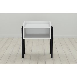 Тумба модульная Ferrum-decor Джузи 540x450x320 металл Черный ДСП Белое 16 мм (DJU0001)