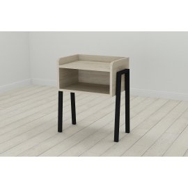 Тумба модульная Ferrum-decor Джузи 540x450x320 металл Черный ДСП Сонома 16 мм (DJU0004)