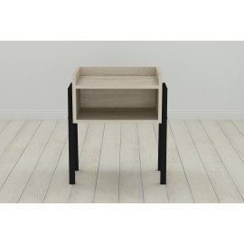 Тумба модульная Ferrum-decor Джузи 540x450x320 металл Черный ДСП Сонома 16 мм (DJU0004)