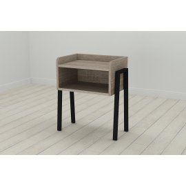 Тумба модульная Ferrum-decor Джузи 540x450x320 металл Черный ДСП Сонома Трюфель 16 мм (DJU0005)