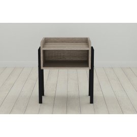 Тумба модульная Ferrum-decor Джузи 540x450x320 металл Черный ДСП Сонома Трюфель 16 мм (DJU0005)