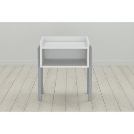 Тумба модульная Ferrum-decor Джузи 540x450x320 металл Серый ДСП Белое 16 мм (DJU0015)