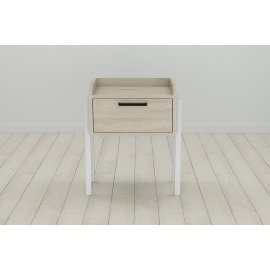 Тумба модульная Ferrum-decor Бетти 540x450x320 металл Белый ДСП Сонома 16 мм (BET0011)